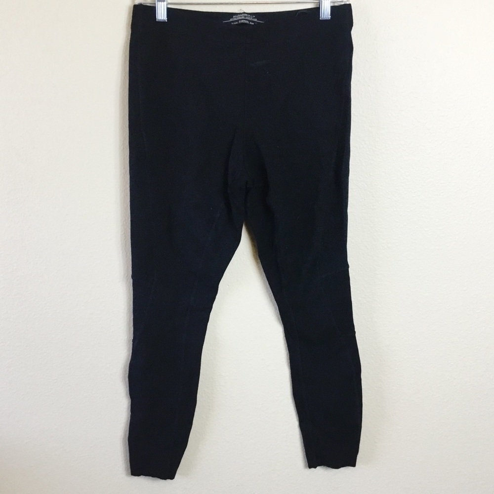 All Saints Black Italian Cloth Leggings Size 8